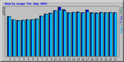 Hourly usage for May 2023