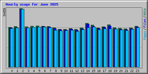 Hourly usage for June 2025