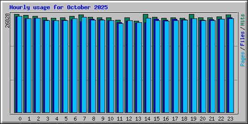 Hourly usage for October 2025