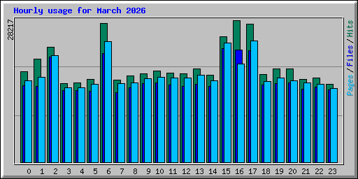 Hourly usage for March 2026